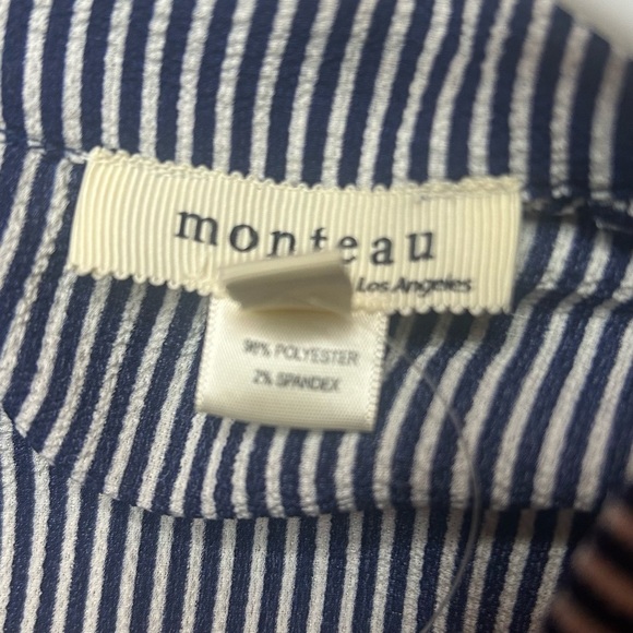 Monteau Black and Blue Striped Jumpsuit size large - Picture 6 of 10